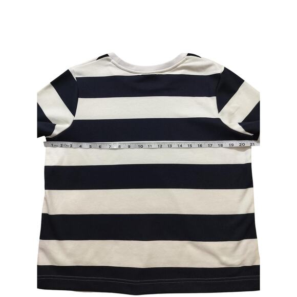 Columbia women navy blue white striped long sleeve Top size M - Picture 9 of 11